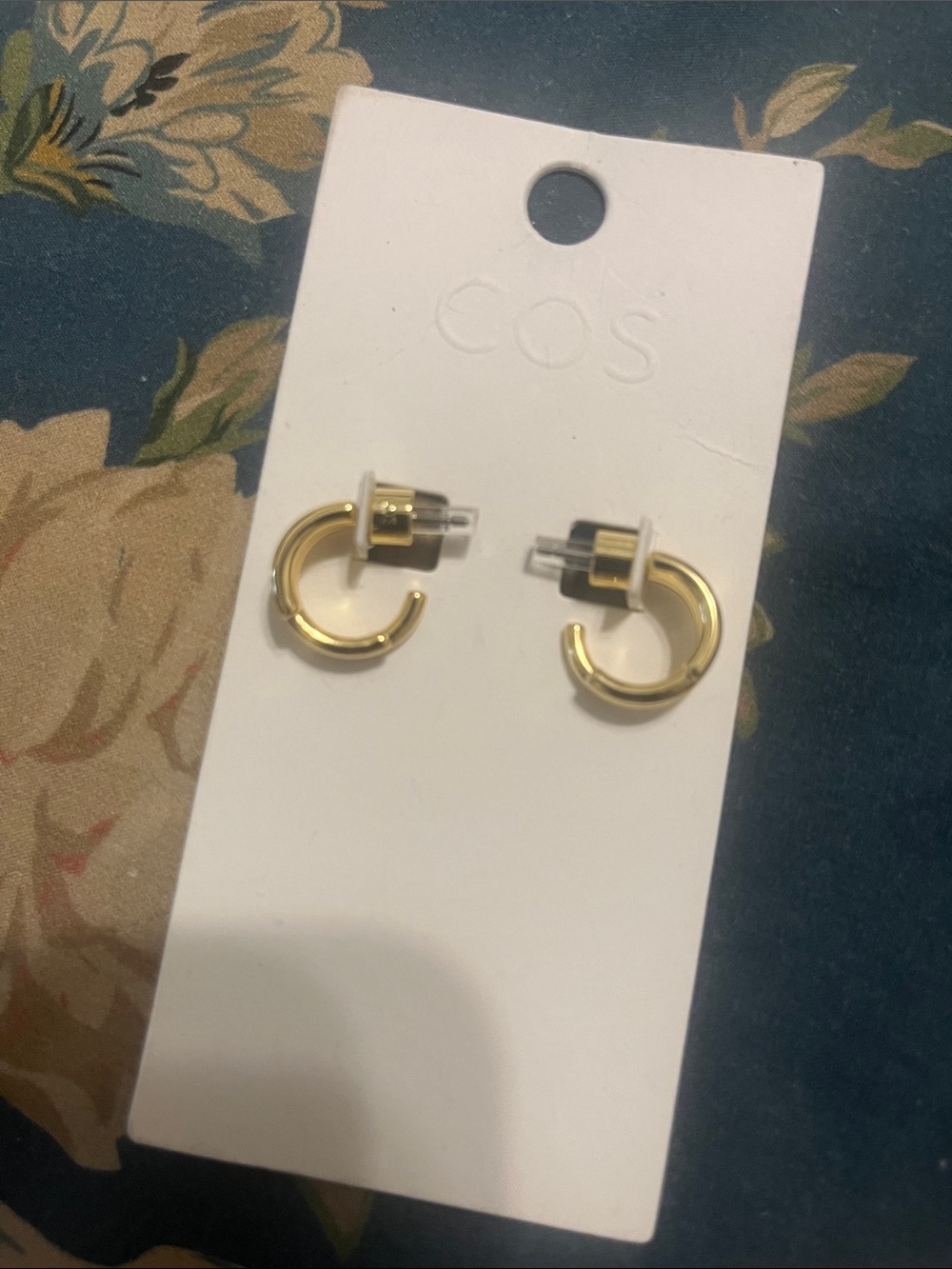 COS Polished Gold Mini Hoop Earrings